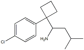 1-[1-(4-Chlorophenyl)cyclobutyl]-3-methylbutylamine 化学構造式