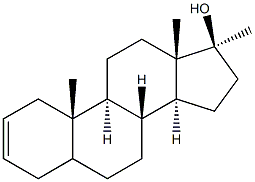 17A-methyl-17B-hydroxyandrost-2-ene 化学構造式