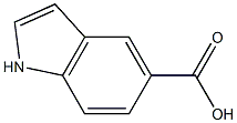 Indole-5-carboxylic acid 化学構造式
