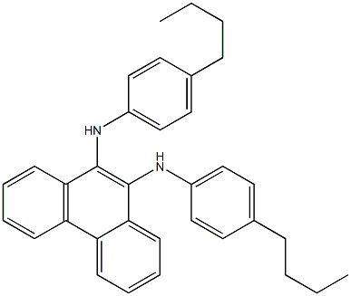 N,N'-双-(4-丁基-苯基)-菲-9,10-二胺,,结构式
