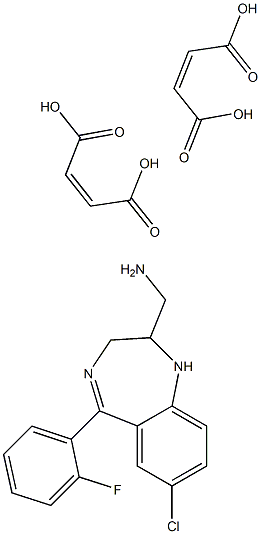 7-Chloro-5-(2-fluorophenyl)-2-aminomethyl-2,3-dihydro-1H-1,4 benzodiazepine dimaleate|7-氯-5-(2-氟苯基)-2-氨甲基-2,3-二氢-1H-1,4苯并二氮杂卓二马来酸盐
