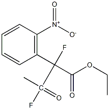 Ethyl 2,3-difluoro-6-nitro-2-phenylacetoacetate 化学構造式