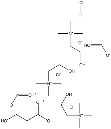 胆碱盐酸盐[(2-羟乙基)三甲基氯化铵], , 结构式