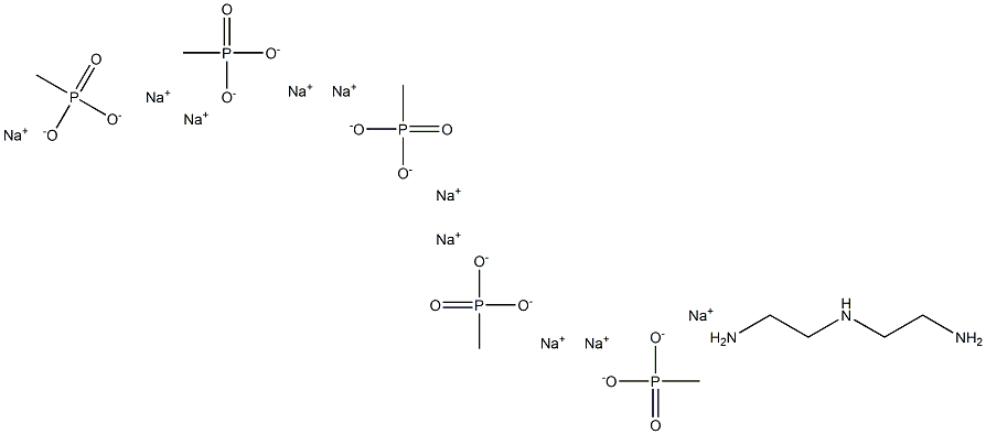 二乙烯三胺五甲叉膦酸钠盐, , 结构式