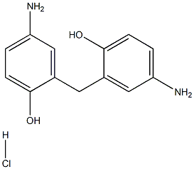 双-(5-氨基-2-羟基苯基)甲烷盐酸盐, , 结构式