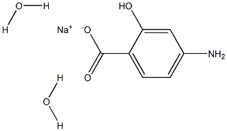 二水合4-氨基-2-羟基苯甲酸钠, , 结构式