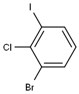 2-氯-3-碘溴苯,,结构式
