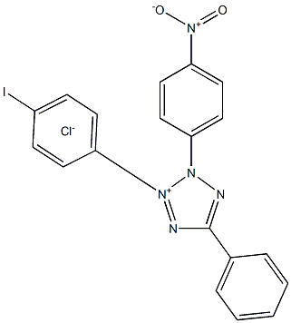 2-(p-iodophenyl)-3-(p-nitrophenyl)-5-phenyltetrazolium chloride Structure