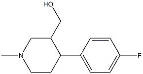 (4-(4-Fluorophenyl)-1-methylpiperidin-3-yl)methanol Struktur