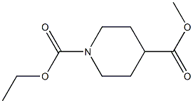 1-乙氧羰基-4-哌啶甲酸甲酯 结构式