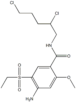 N-(2,5-DICHLOROPENTYL)-4-AMINO-5-ETHYLSULFONYL-2-METHOXYBENZAMIDE Structure