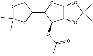 3-O-Acetyl-1,2:5,6-di-O-isopropylidene-a-D-galactofuranose 化学構造式