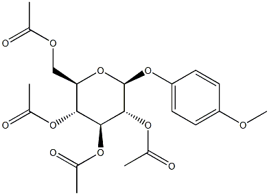 4-Methoxyphenyl2,3,4,6-tetra-O-acetyl-b-D-glucopyranoside Structure