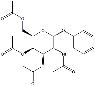 Phenyl2-acetamido-3,4,6-tri-O-acetyl-2-deoxy-a-D-galactopyranose,,结构式