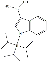 1-triisopropylsilyl-3-indolylboronic acid 化学構造式