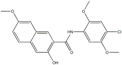 3-hydroxy-7-methoxy-N-(2,5-dimethoxy-4-chlorophenyl)-2-naphthalenecarboxamide Structure