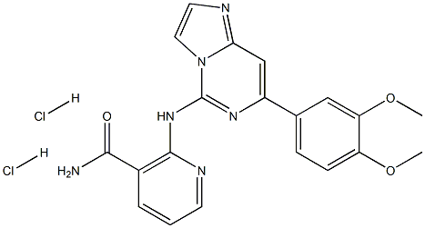 2-[7-(3,4-Dimethoxyphenyl)-imidazo[1,2-c]pyrimidin-5-ylamino]-nicotinamide dihydrochloride Structure