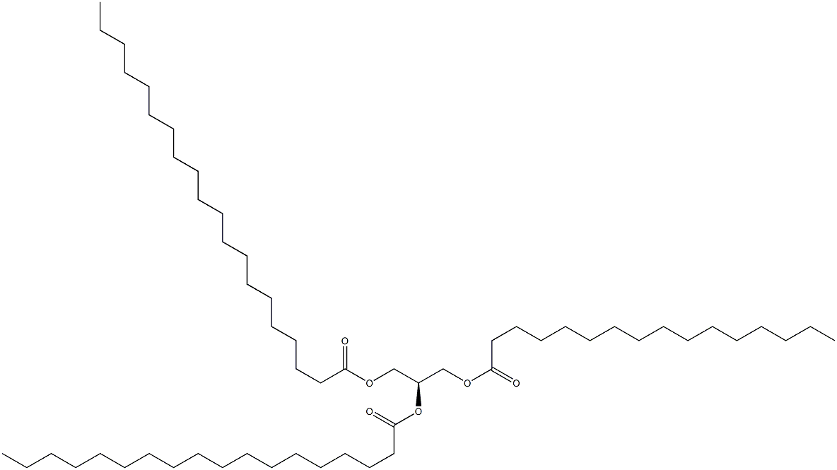 1-hexadecanoyl-2-octadecanoyl-3-eicosanoyl-sn-glycerol 结构式