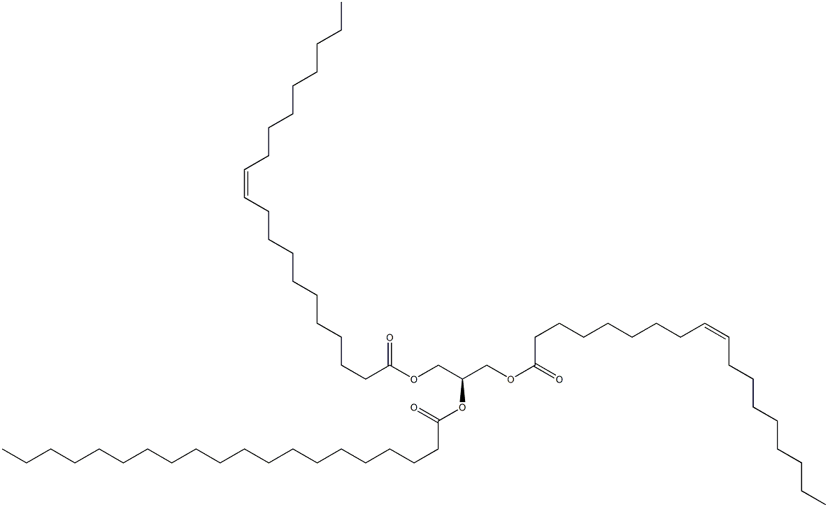 1-(9Z-octadecenoyl)-2-eicosanoyl-3-(11Z-eicosenoyl)-sn-glycerol|