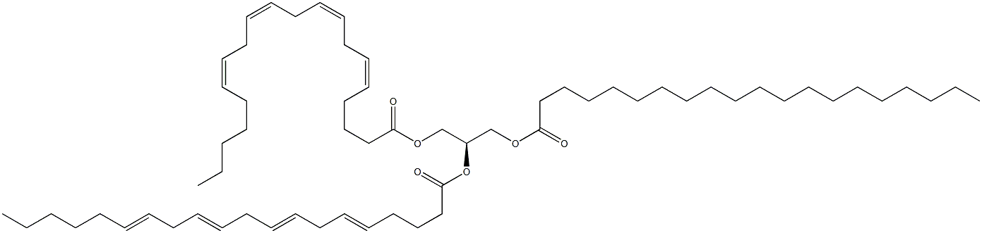 1-eicosanoyl-2,3-di-(5Z,8Z,11Z,14Z-eicosatetraenoyl)-sn-glycerol Structure