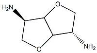 (3S,6R)-3,6-ジアミノヘキサヒドロフロ[3,2-b]フラン 化学構造式