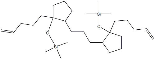 1,3-Bis[2-(4-pentenyl)-2-[(trimethylsilyl)oxy]cyclopentyl]propane,,结构式