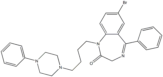 2H-1,4-Benzodiazepin-2-one, 7-bromo-1,3-dihydro-5-phenyl-1-[4-(4-pheny lpiperazin-1-yl)butyl]-|