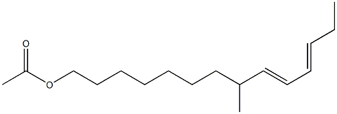8-Methyl-9,11-tetradecadien-1-ol acetate Struktur