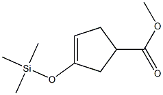 Cyclopentene-4-carboxylic acid, 1-(trimethylsilyl)oxy-, methyl ester,,结构式
