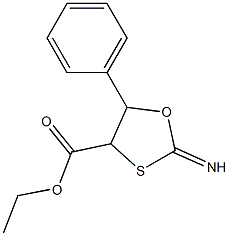 Ethyl 2-imino-5-phenyl-1,3-oxathiolane-4-carboxylate Struktur