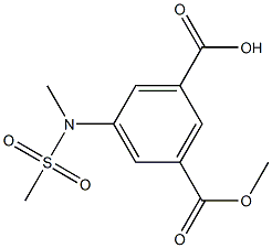 3-(Methoxycarbonyl)-5-[methyl(methylsulphonyl)amino]benzoic acid,,结构式