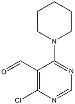 4-Chloro-6-piperidin-1-ylpyrimidine-5-carboxaldehyde,,结构式