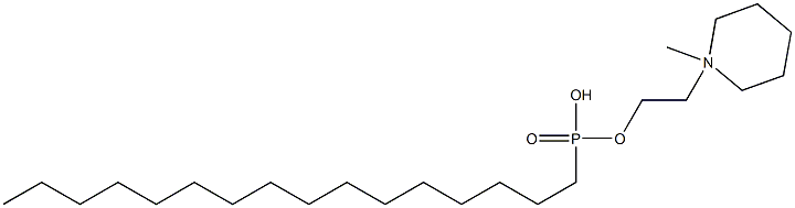 (N-methylpiperidino)ethanol hexadecyl phosphonate Structure