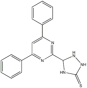 5-(4,6-diphenylpyrimidin-2-yl)-1,2,4-triazolin-3-thione Struktur