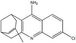 12-amino-3-chloro-6,7,10,11-tetrahydro-9-methyl-7,11-methanocycloocta(b)quinoline Struktur