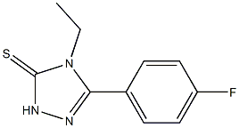 4-ethyl-5-(4-fluorophenyl)-2,4-dihydro-3H-1,2,4-triazole-3-thione 化学構造式