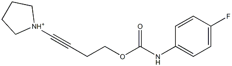 1-(4-((4-fluorophenylcarbamoyl)oxy)butynyl)pyrrolidinium 结构式