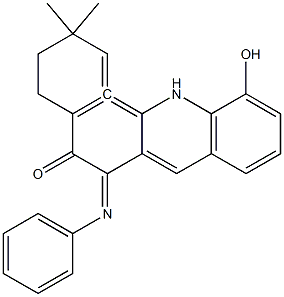 2,2-dimethyl-6-phenylimino-3,4,5,6-tetrahydro-2H-naphtho(1,2-b)oxin-5-one 化学構造式