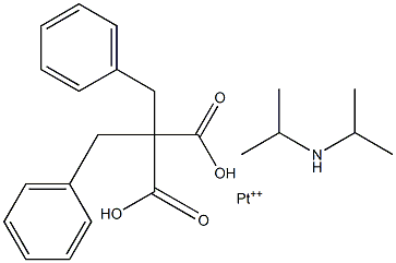 (dibenzylmalonate)diisopropylamineplatinum(II) Struktur