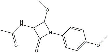 1-(4-methoxyphenyl)-3-acetamido-4-methoxyazetidin-2-one Structure