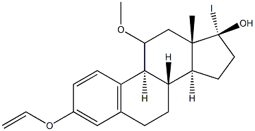 11-methoxy-17-iodovinyl estradiol Struktur