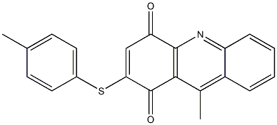 9-methyl-2-(4-tolylthio)-1,4-dihydroacridine-1,4-dione Structure