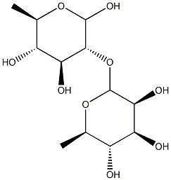 2-O-rhamnopyranosyl-quinovopyranose Struktur