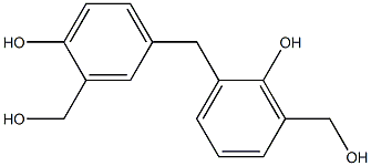 2,4'-dihydroxy-3,3'-di-(hydroxymethyl)diphenyl methane Structure