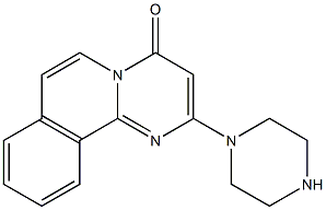 2-(1-piperazinyl)-4H-pyrimido(2,1-a)isoquinolin-4-one Structure