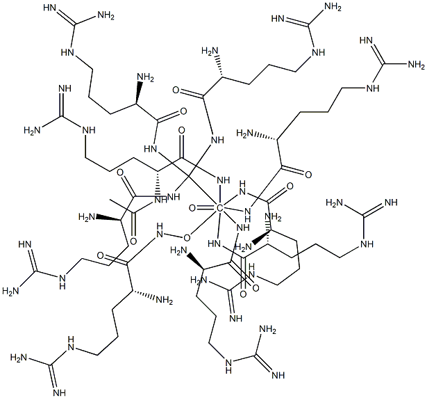 N-alpha-acetyl-nona-D-arginine amide acetate Struktur