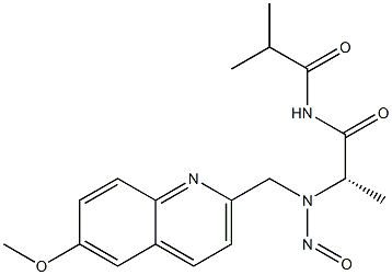 N-nitroso-N-((6-methoxyquinolin-2-yl)methyl)-N'-isobutyrylalaninamide|