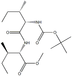 tert-butyloxycarbonyl-isoleucyl-alloisoleucine methyl ester Structure