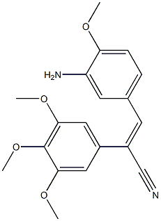 3-(3-amino-4-methoxyphenyl)-2-(3,4,5-trimethoxyphenyl)acrylonitrile 结构式