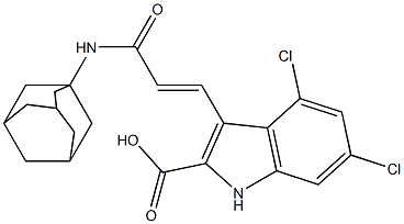 3-(2-(1-adamantylaminocarbonyl)ethenyl)-4,6-dichloroindole-2-carboxylic acid